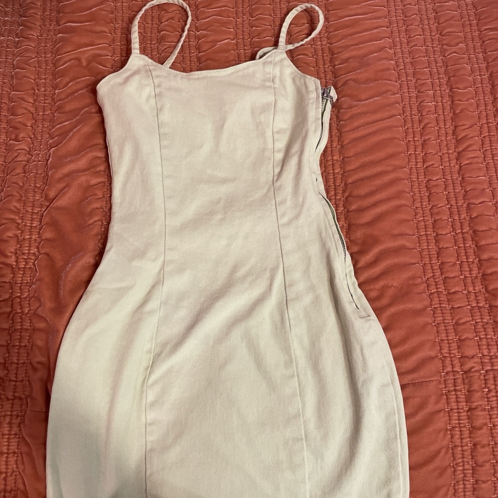 Divided Mint green denim mini dress